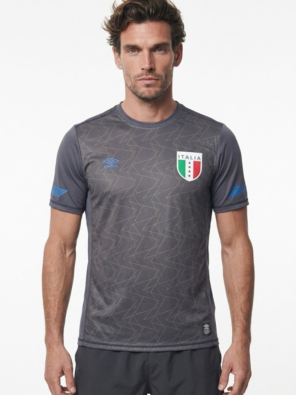 UMBRO | Italia Short Sleeve Jersey Style Crewneck Tee Men’s Size Large
